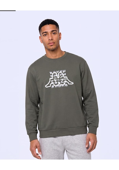 Kappa Logo İrbidden Tur Erkek Yeşil Regular Sweatshirt