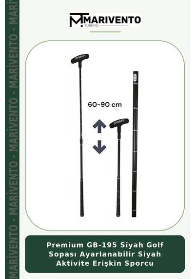 Premium Gb-195 Siyah Golf Sopası Ayarlanabilir Siyah Aktivite Erişkin Sporcu
