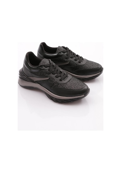 Dgn 740 Kadin Bağcikli Sneaker Ayakkabi 740-2239-R11318 Siyah
