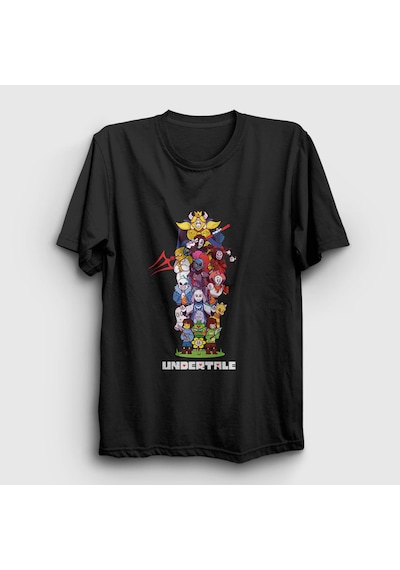 Presmono Unisex All Undertale T-shirt Siyah