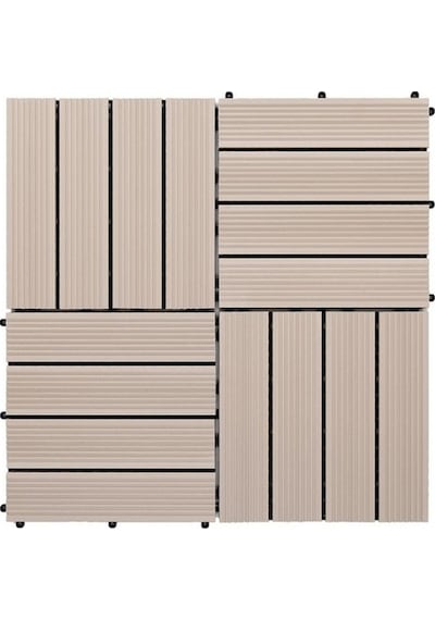 Kompozit Ahşap Karo Deck Sand Beige - 30X30Cm