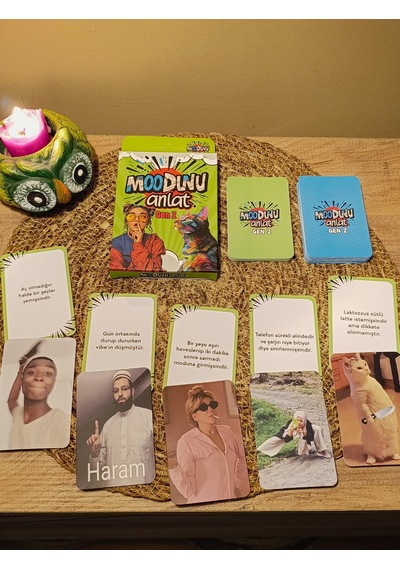Moodunu Anlat Oyunu Gen Z - Kese Hediyeli 50 Kart Eğlenceli Kart Oyunu