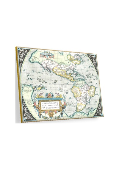 Cakasepetim Amerikanın İlk Haritası 1570 Görsel Ahşap Mdf Tablo