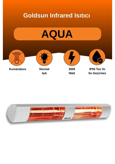 Aqua 3000 Watt Gsa30by Kumandasız Suya Dayanıklı Elektrik Isıtıcı
