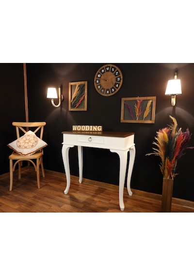 Wooding 80 Cm Çekmeceli Masif Beyaz Ceviz Dresuar (548586126) Ceviz