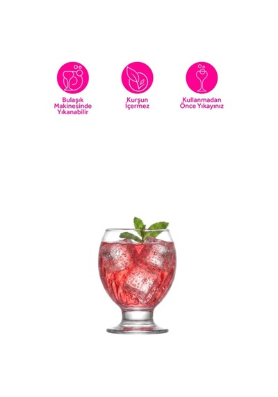LAV Nectar Cam Meşrubat Bardağı 6'lı 280 ml (Su Bardağı )