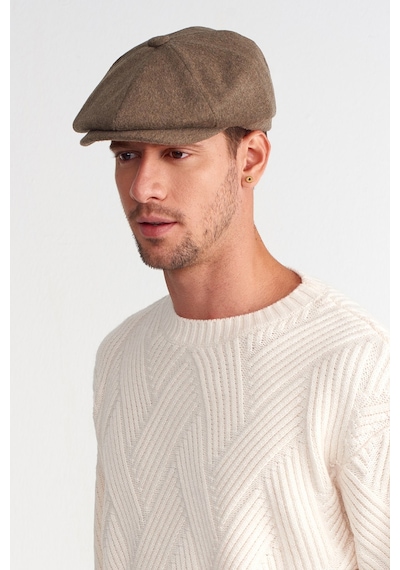 Külah Erkek Kışlık Yün İngiliz Kasket Şapka Baker Boy Cap