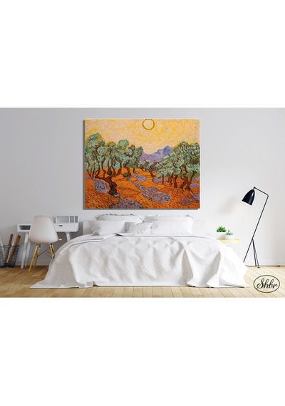 Tekli Yatay Kanvas Tablo, Vincent Van Gogh Zeytin Ağacı, Dekoratif Kanvas Duvar Tablosu