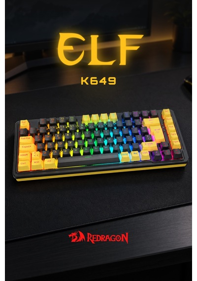 Redragon %75 Gasket Mekanik Switch Rgb Kablolu Oyuncu Klavyesi Sk-649