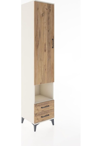 Hyperion Dolap 5 Raflı 2 Çekmeceli Tek Kapaklı 44x44x221 Aytaşı-çam Aytası