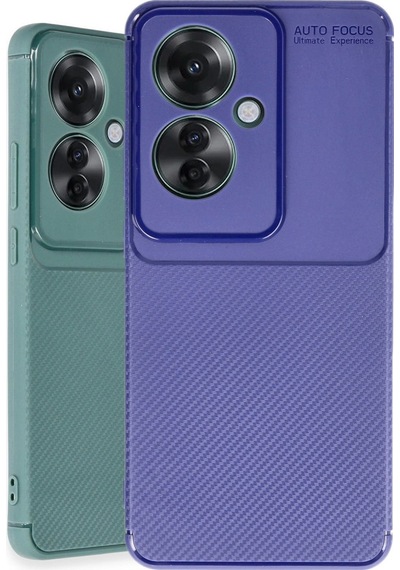 Oppo Reno 11f Kılıf Auto Focus Karbon Kapak Lacivert