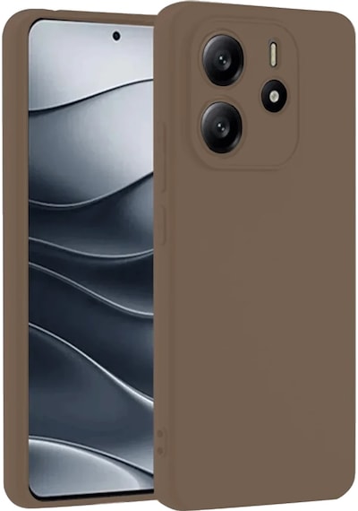 Redmi Note 14 4g Kılıf First Silikon - Kahverengi