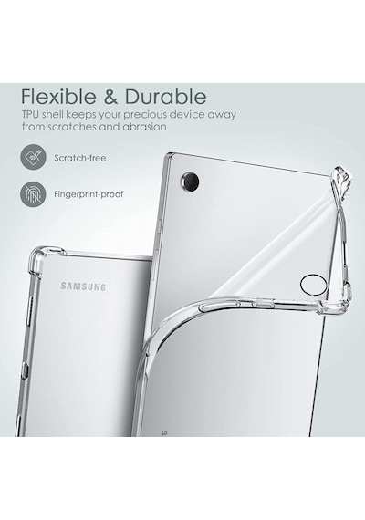 Samsung Uyumlu Galaxy Tab A8 10.5 Sm-x200 2021 Kılıf Darbelere Dayanıklı Şeffaf Kapak