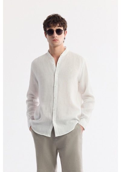 Avva Erkek Gri Beli Lastikli %100 Keten Relaxed Fit Şort B003732