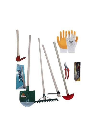 Bahçe Set Saplı Kürek Saplı Tırmık Saplı Üçgen Ay Catallı Capa Ko