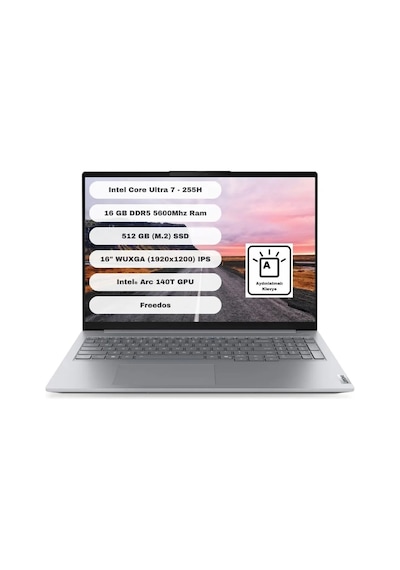 Lenovo ThinkBook 16 G8 IAL 21SK007UTX07 Ultra 7 255H 64 GB 2 TB SSD 16" Free Dos Dizüstü Bilgisayar