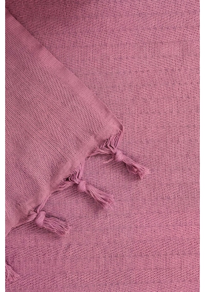 Pembe Natural Çift Kişilik Baskılı Pike & Yatak Örtüsü 200x230 Cm