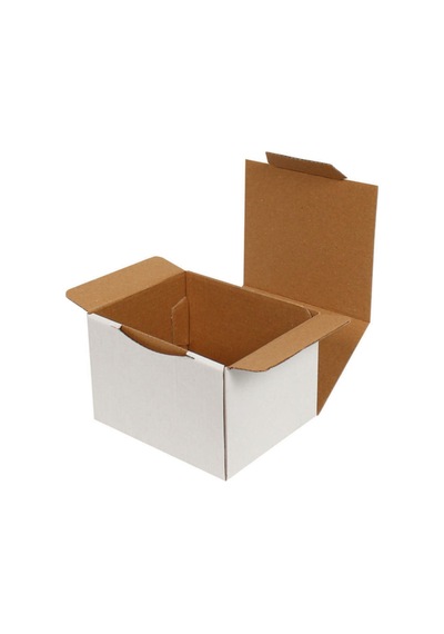 12,5x10,5x8cm Kutu - Kilitli Kutu - 0,4 Desi Kutu - Beyaz - 10 Adet 12,5 X 10,5 X 8 Beyaz