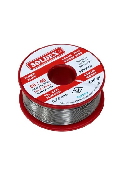 Soldex 200 G %60SN %40 PB Lehim Teli 0.75 MM