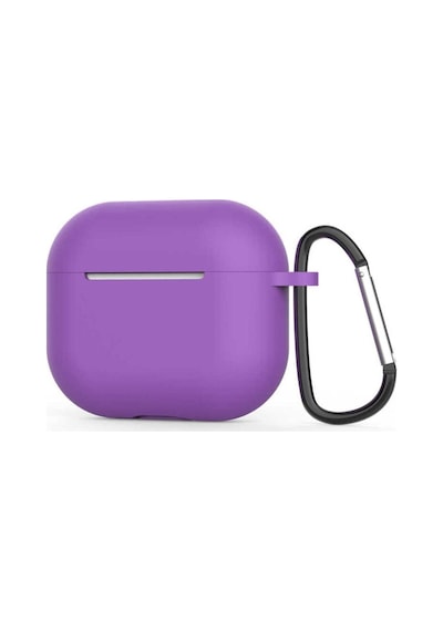 Apple AirPods Uyumlu 3. Nesil Zore Standart Silikon Kılıf Mor