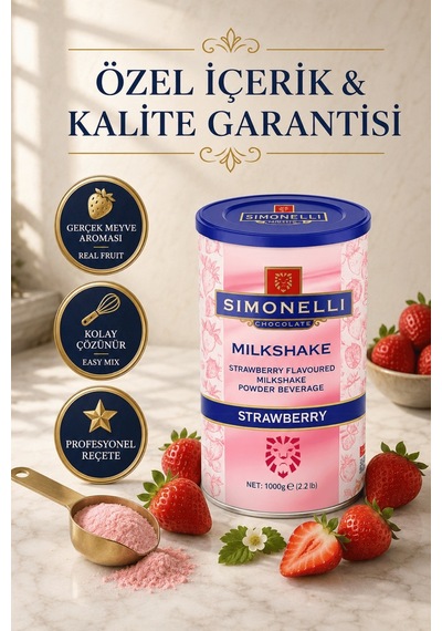 Simonelli Çilekli Milkshake 1 KG