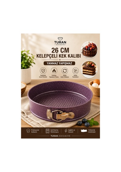 Kelepçeli Kek Kalıbı Mor