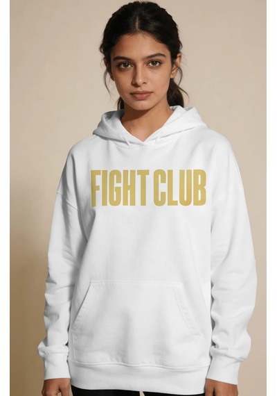 Sevbano 1999 Fight Club Tyler Durden Film Sırt Baskılı Unisex Oversize Pr beyaz