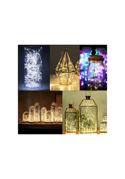Led Pilli Dekoratif Led Işık Yılbaşı Led Ince Tel Günışığı