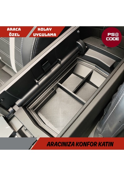 Yeni Kasa Peugeot 5008 2024 Ve Üzeri Orta Konsol Kolçak Saklama Kutusu, Kolçak Düzenleyici