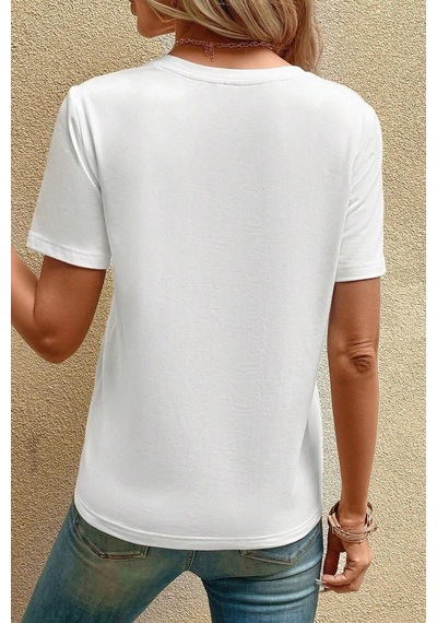 Tarzsokak Unisex Montain Baskılı T-shirt Beyaz