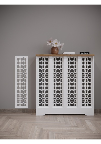 Dekoratif Petek Dolabı Kalorifer Peteği Kapatma Ünitesi Modern Tasarım İç Ölçü 76 Cm Dış Ölçü 80 Cm Petek 76 Beyaz Üstü Çam D1 Dekoratif Petek Dolabı Kalorifer Peteği Kapatma Ünitesi Modern Tasarım İç Ölçü 76 Cm Dış Ölçü 80 Cm Petek 76 Beyaz Üstü Çam D1