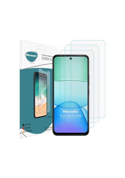 Microsonic Xiaomi Redmi 13 4g Screen Protector Nano Glass Cam Ekran Koruyucu 3 Lü Paket
