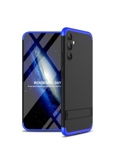 Galaxy A34 Kılıf Uzaklarda Arama Kamera Korumalı Dikey Standlı Ays Kılıf Siyah