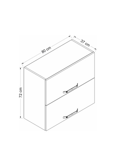 Minar Mutfak Modül Üst 2yk1r 80cm Dolap Byz Mebran C Byz