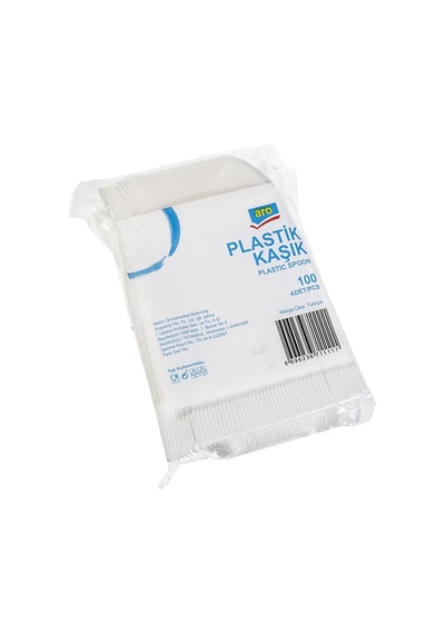 Aro Plastik Kaşık 100 Adet 170 Mm Kullan At Çatal Kaşık 3'li Ekonomik Paket - 3 Adet Tarı 3 L