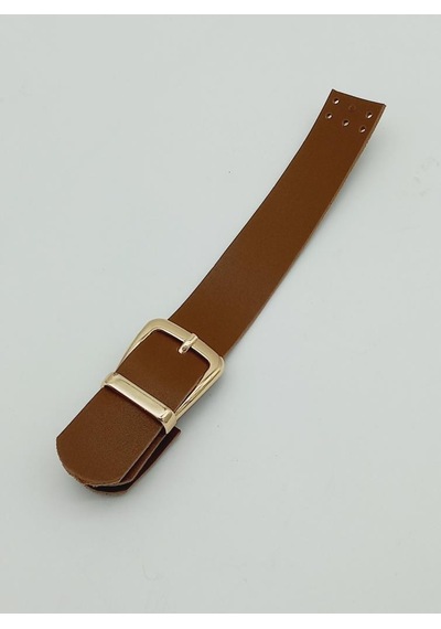 Angel Çanta Aksesuar Tek Kat 18 Cm Suni Deri Taba Kapak Light Gold Metal