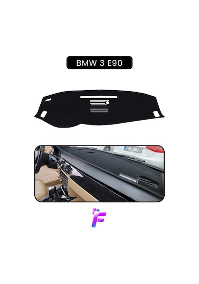 Bmw E90 2005-2013 Uyumlu Torpido Örtüsü Araca Özel Üretim Kolay Montaj Torpido Kılıf Ta12