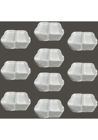 Dağyüce 36/d Tek Kullanımlık Köpük İskender Kapaklı Kase Kutu - 23.5x15 Cm. - 20 Adetlik 10 Paket