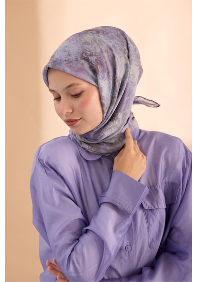 Silk Home Soft Eşarp 73095-23 Lila, Leylak, Taş, Koyu Vizon