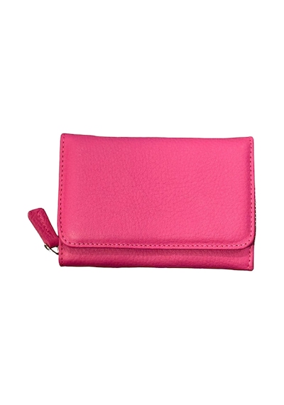 Monte Lui Unisex Hakiki Deri Cüzdan Pembe