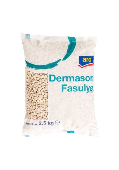 Aro Dermason Fasulye 2,5 Kg - İri Taneli, Çabuk Pişen Kuru Fasulye 3'li Ekonomik Paket - 3 Adet Tarı