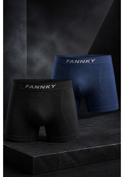 Womanandkids Night Bej Erkek Rahat Esnek Seamless 2 Li Boxer