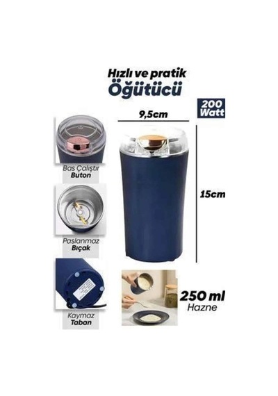 Hubrendy Tekno Dayanıklı Paslanmaz Çelik Kolay Kullanım Kahve Ve Baharat Öğütücü Diğer
