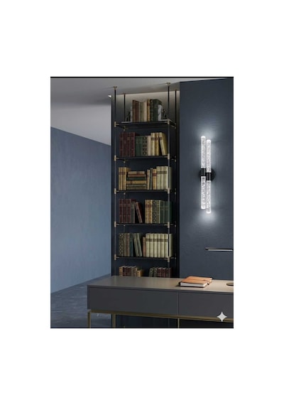 Bubbleflux Dubble Large 51 Cm Modern Tasarım Led Aplik - Duvar Lambası - Siyah - Elektrikli - Beyaz Led Siyah Elektrikli