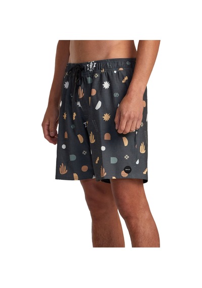 Rvca Rvca Atlas Elastic Erkek Siyah Boardshort 3837 Çok Renkli