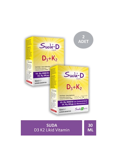 D3 K2 Likid Vitamin 30 Ml X 2 Adet