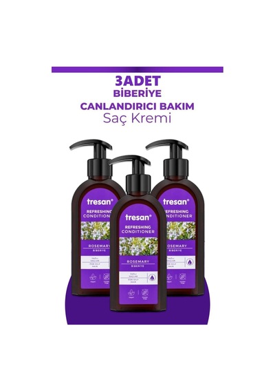 Tresan Biberiye Canlandırıcı Sülfatsız Bakım Saç Kremi 300 Ml 3 Adet