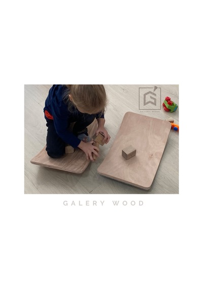Galerywood 0-3 Yaş Denge Denge Tahtası, Montessori Balance Board, Doğal Ahşap Çocuk Oyuncak, Spor Ekipmanı, M Ahşap