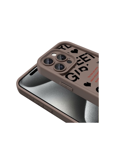 Nourthkiingdom Apple Uyumlu iPhone 15 Pro Kılıf Kamera Korumalı Baskılı Arka Yüzey Nrtk Klas Kapak - Siyah Siyah