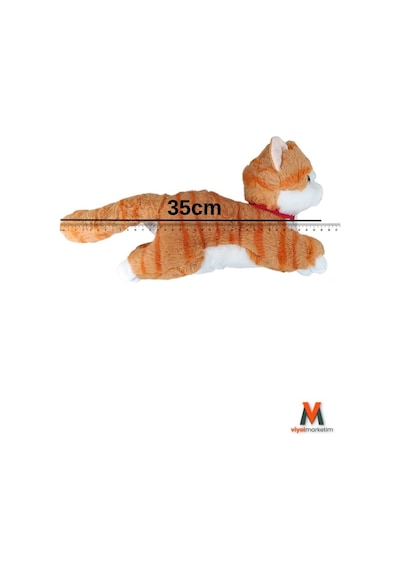 Sevimli Peluş Yavru Kedi 35 Cm Sesli Miyavlayan Oyuncak Uyku Ve Oyun Arkadaşı 4 Renk Seçeneği Sarı